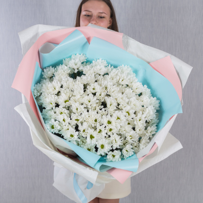 Букет-гигант из 15 хризантем 36151 Букет-гигант из 15 хризантем 36151