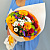 х Букет с розами, герберами и хризантемой арт. 52447