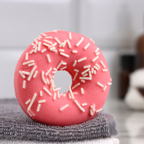 Подарочный набор "Романтика" с пончиками-бомбочками для ванны, аромасвечой, мылом ручной работы арт. 46440