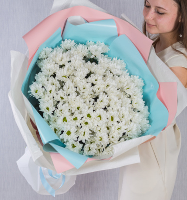 Букет-гигант из 15 хризантем 36151 Букет-гигант из 15 хризантем 36151
