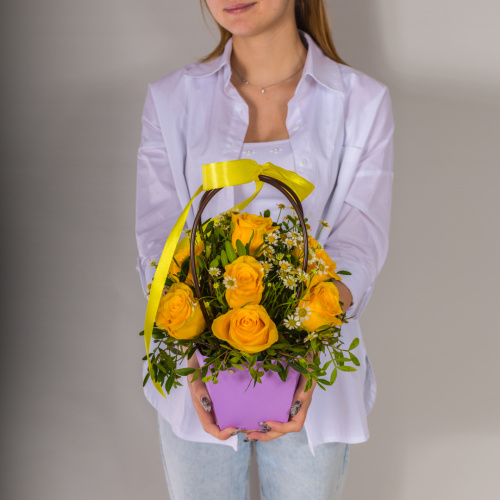 х Сумочка букет с розами на 1 сентября арт. 38183-Ж